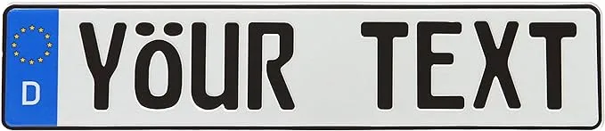 Plat Lesen Bar Sisi Negara Eropah Tersuai