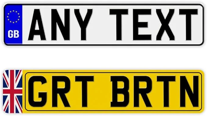 Plat Lesen British Teks Tersuai
